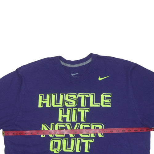 Nike Men's Purple Graphic T-Shirt XXL Regular Fit Cotton Crew Neck