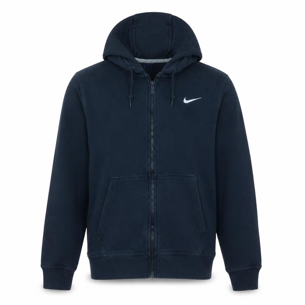 Nike Men's Blue Full Zip Hoodie M Fleece Sweatshirt