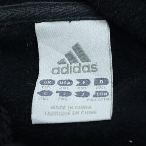 Adidas Men's Black 2XL Track Jacket Hooded Full Zip Sportswear