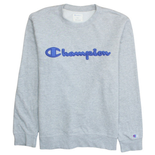 Champion Men's Grey Crew Neck Pullover Sweatshirt M
