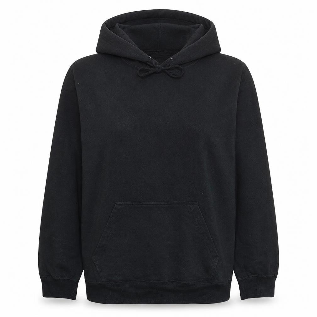 Front view of Nirvana Women's Black Pullover Hoodie Small Graphic Print Cotton Blend