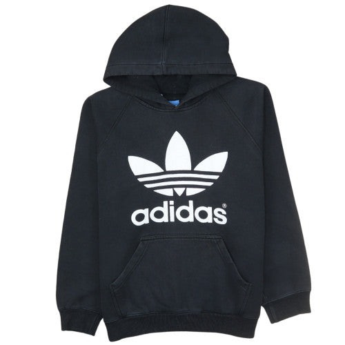 Adidas Womens Black Pullover Hoodie Medium Hooded Sweatshirt