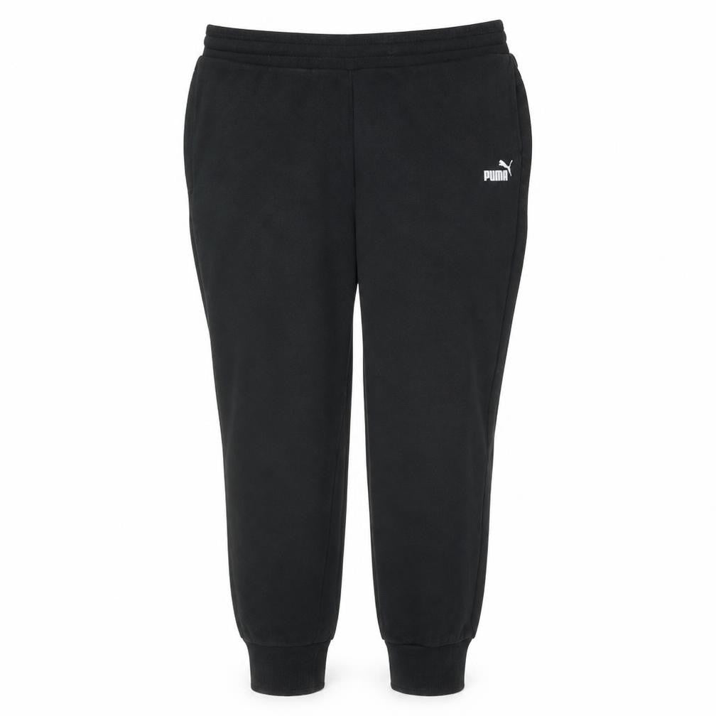 Puma Womens Black Jogger Sweatpants M Sports Logo Cuffed