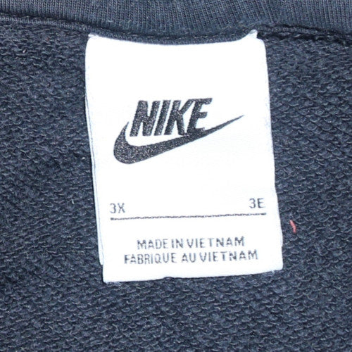 Nike Men's Black 3XL Full Zip Hoodie Sweatshirt Fleece