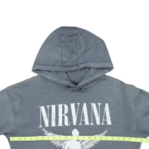 Primark Women’s Grey Nirvana Pullover Hoodie Size S Graphic Print