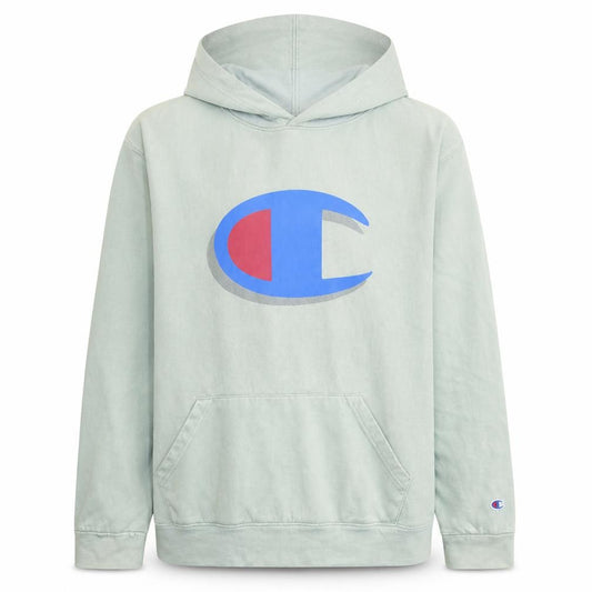 Champion Boys Light Green Pullover Hoodie XL Cotton Blend Logo Print