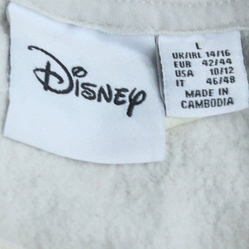Disney Women's White Mickey Mouse Graphic Sweatshirt L