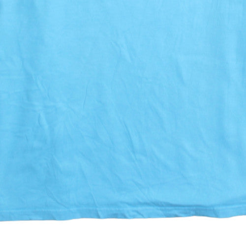 Nike Men's Blue V-Neck Short Sleeve Cotton T-Shirt 2XL Regular Fit
