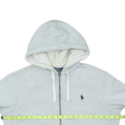 Ralph Lauren Men's Grey Full Zip Hoodie M Fleece Cotton