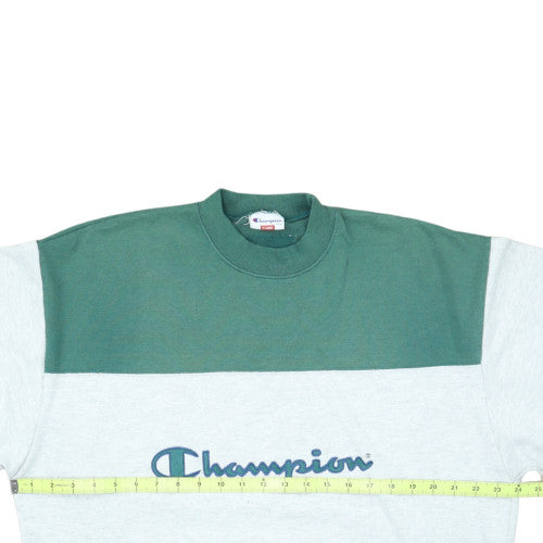 Champion Men's Blue Green Grey XL Retro Pullover Sweatshirt