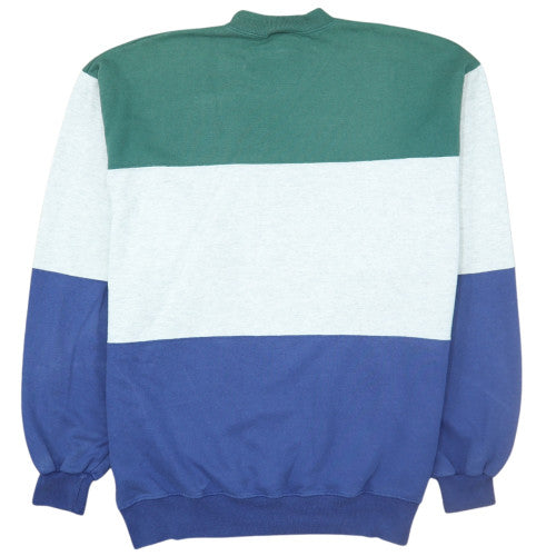 Champion Men's Blue Green Grey XL Retro Pullover Sweatshirt