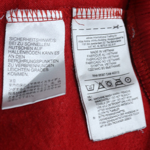 Adidas Mens Red ClimaWarm Crew Neck Pullover Sweatshirt S