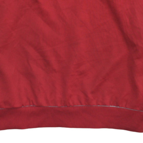 Adidas Mens Red ClimaWarm Crew Neck Pullover Sweatshirt S