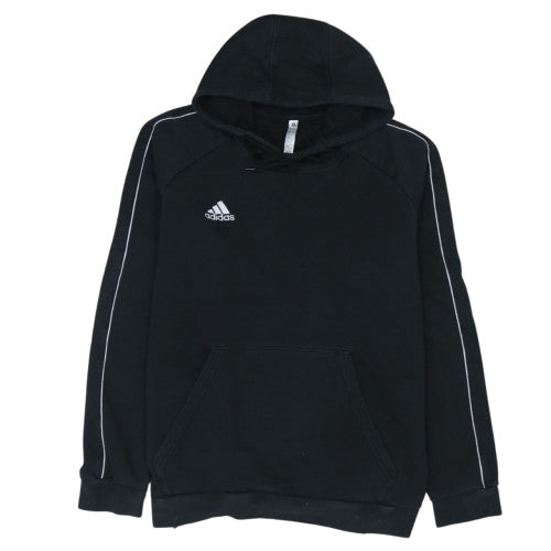 Adidas Men's Black XL Pullover Hoodie with White Piping