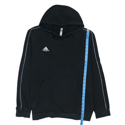 Adidas Men's Black XL Pullover Hoodie with White Piping