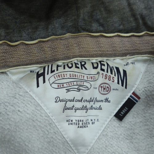 Hilfiger Denim Men's Grey Full Zip Hoodie L Hooded Sweatshirt