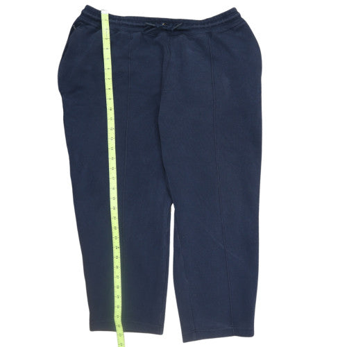 Adidas Women's Blue 2XL Capri Sweatpants with Logo and Drawstring Waist