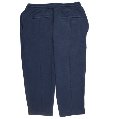 Adidas Women's Blue 2XL Capri Sweatpants with Logo and Drawstring Waist