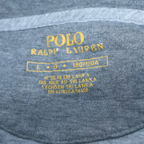 Ralph Lauren Men's Grey 1/4 Zip Collared Sweatshirt Size L