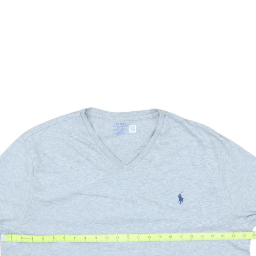 Polo Ralph Lauren Men's Grey V-Neck Cotton T-Shirt XL