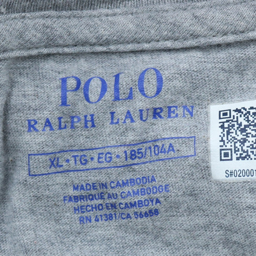 Polo Ralph Lauren Men's Grey V-Neck Cotton T-Shirt XL