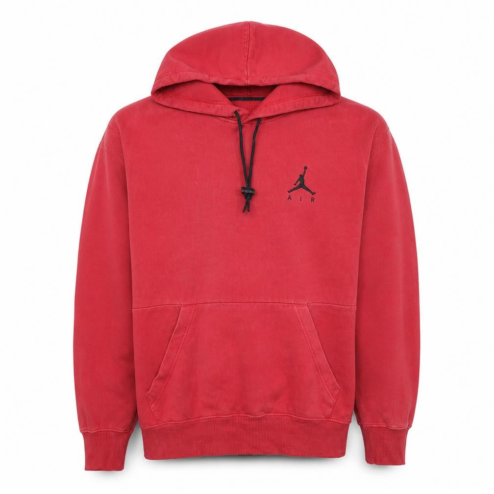 Front view of Jordan Men's Red Pullover Hoodie Medium Regular Fit Fleece