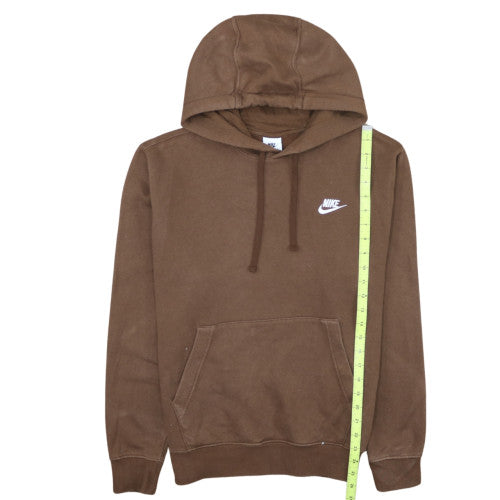 Nike Men's Brown Pullover Hoodie M Fleece Logo Sweatshirt