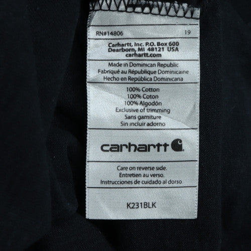 Carhartt Men's Black Long Sleeve Logo Pullover Sweatshirt L