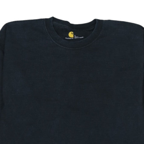 Carhartt Men's Black Long Sleeve Logo Pullover Sweatshirt L