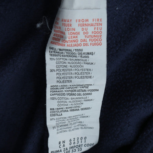 Puma Boys Navy Blue Pullover Hoodie Size 14 XL 154cm Cotton Blend Logo Print