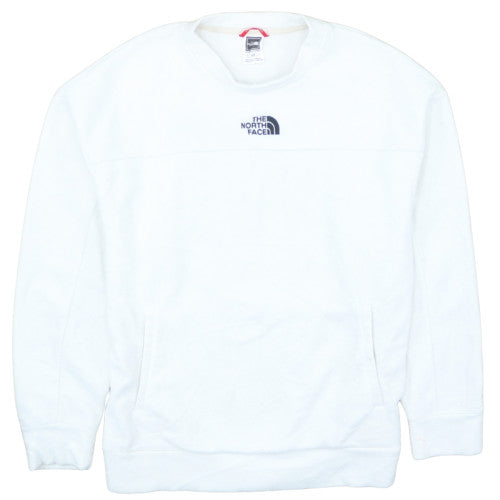 The North Face Womens White Fleece Pullover Sweatshirt M Regular Fit