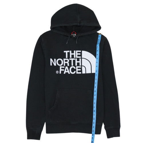 The North Face Mens Black Medium Pullover Hoodie Cotton Logo Sweatshirt
