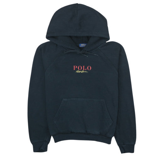 Polo Ralph Lauren Womens Black L Pullover Hoodie Cotton Blend