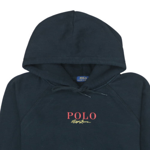 Polo Ralph Lauren Womens Black L Pullover Hoodie Cotton Blend