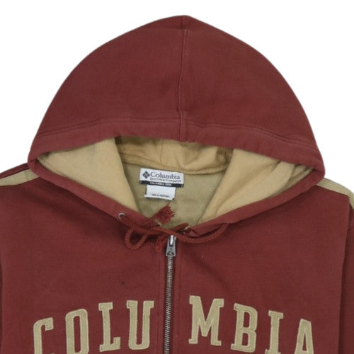 Columbia Men's Brown Full Zip Hoodie M Lined Fleece Sportswear