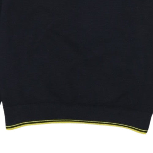 Hugo Boss Men’s Black 1/2 Zip Cotton Knit Jumper Size S