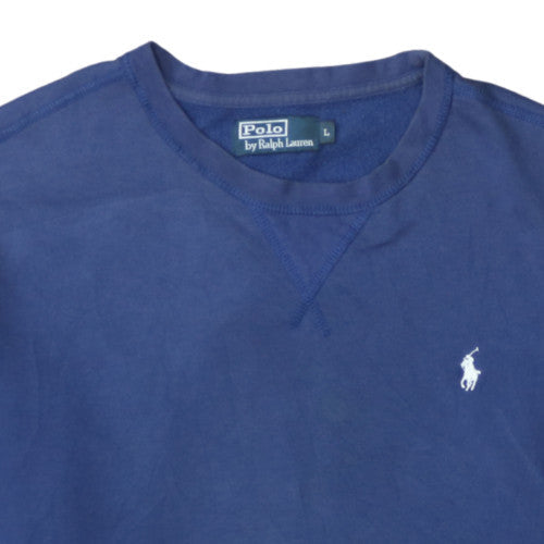 Ralph Lauren Men's Blue Long Sleeve Polo Crew Neck Sweatshirt L