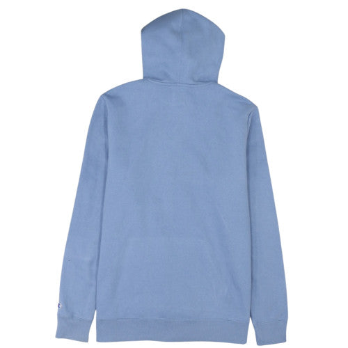 Champion Men's Blue Pullover Hoodie L Fleece Logo Sportswear
