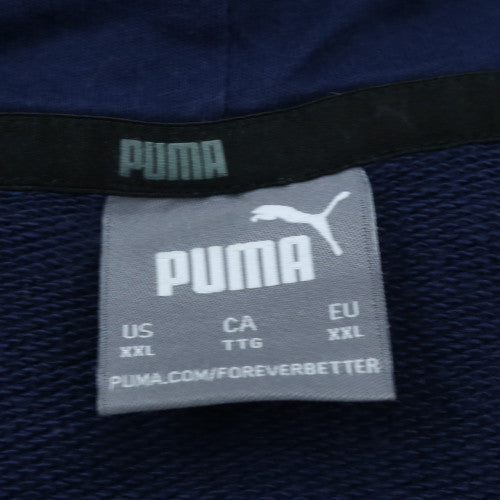 Puma Men Blue 2XL Pullover Hoodie Manchester City Graphic