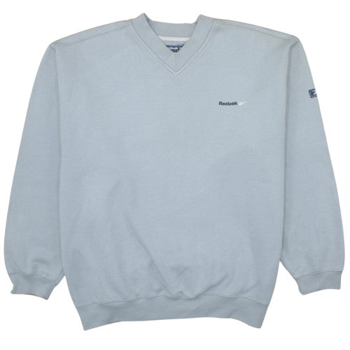 Reebok Mens Grey V-Neck Pullover Sweatshirt Size M