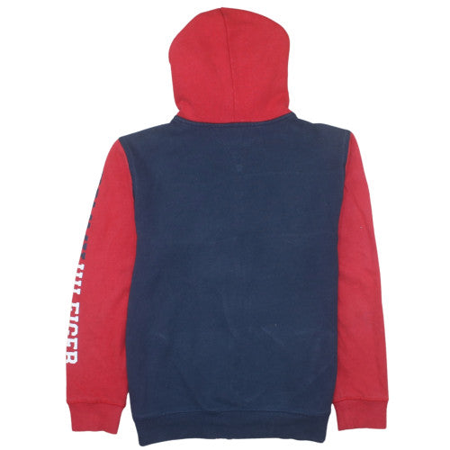 Tommy Hilfiger Teens Red Blue Full Zip Hoodie XL (20) Cotton Blend