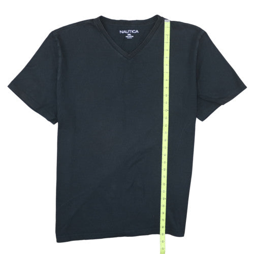 Nautica Men's Black 2XL V-Neck Cotton T-Shirt