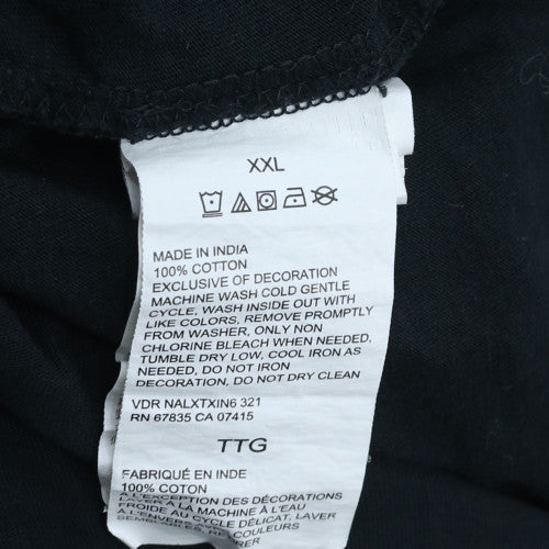 Nautica Men's Black 2XL V-Neck Cotton T-Shirt