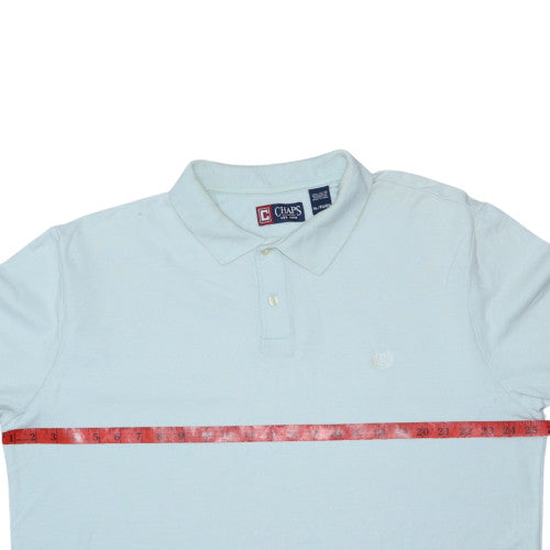 Chaps Men’s Light Blue Classic Fit Cotton Polo Shirt XL