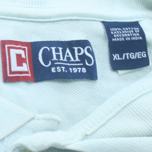 Chaps Men’s Light Blue Classic Fit Cotton Polo Shirt XL