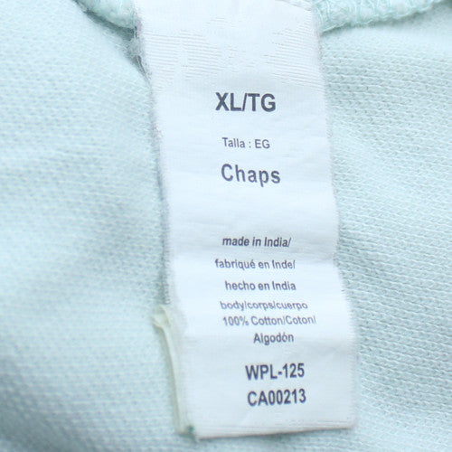 Chaps Men’s Light Blue Classic Fit Cotton Polo Shirt XL