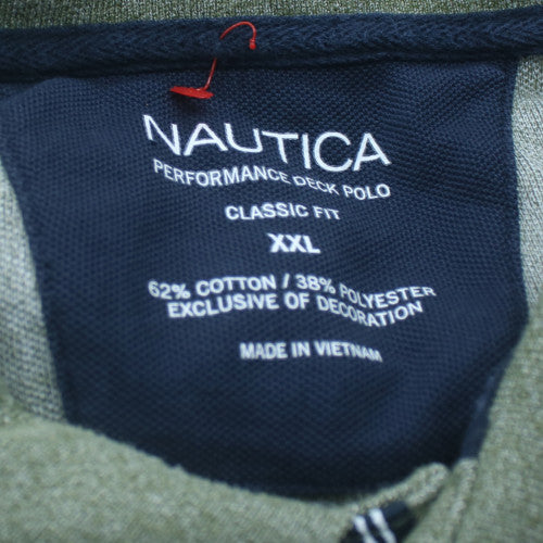Nautica Men's Grey Classic Fit 2XL Performance Polo Shirt