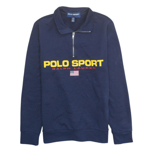 Ralph Lauren Polo Sport Boys Navy 1/4 Zip Sweatshirt Size 14-16 Years