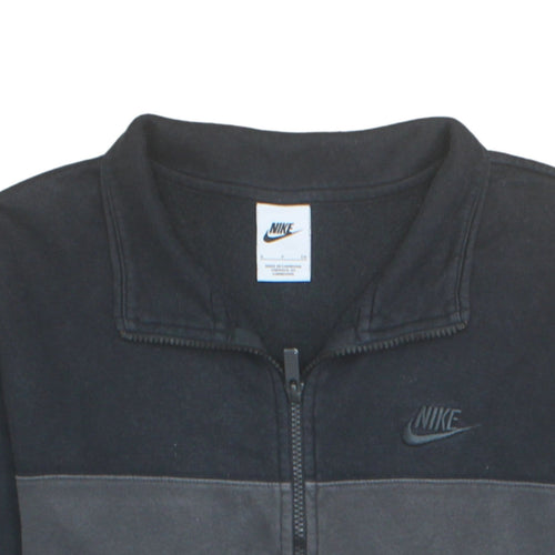 Nike Men's Black Full Zip Fleece Sweatshirt Size S Regular Fit