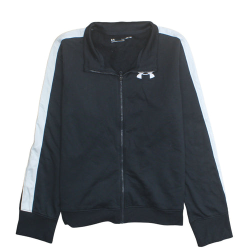 Under Armour Boys Black Full Zip Sweatshirt Size 158 Sports Top